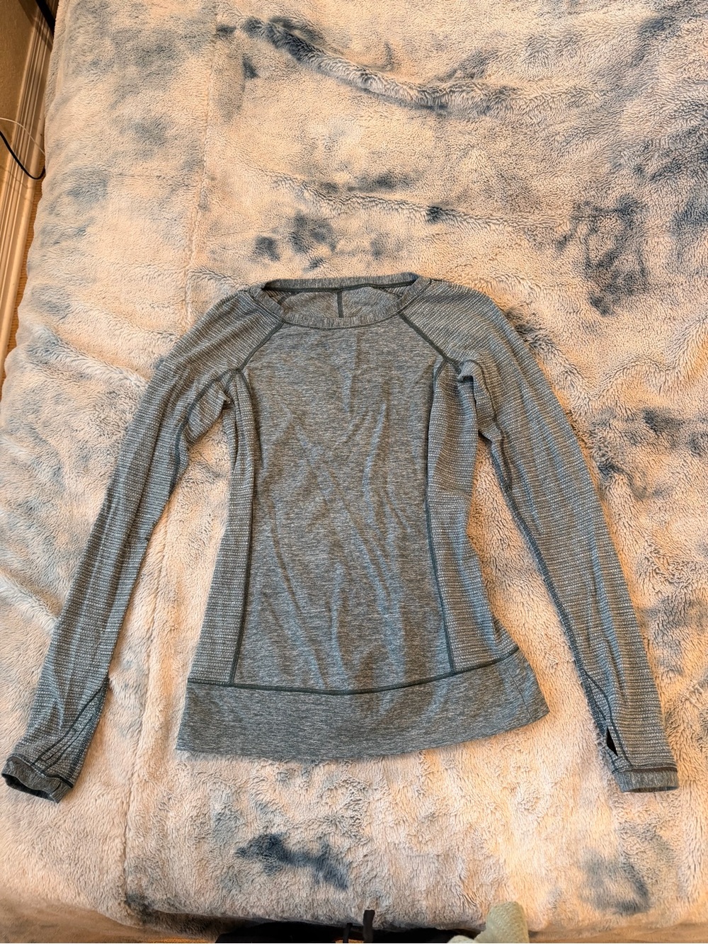Women’s Long Sleeve Grey Seam Detail Top
